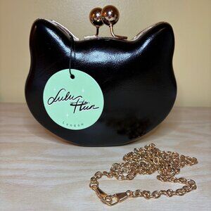 Lulu Hun Black Cat Snap Purse with Chain Strap **NEW WITH TAGS**